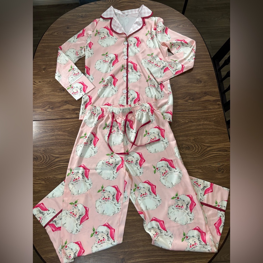 Christmas Satin Soft Pajama Set Size S